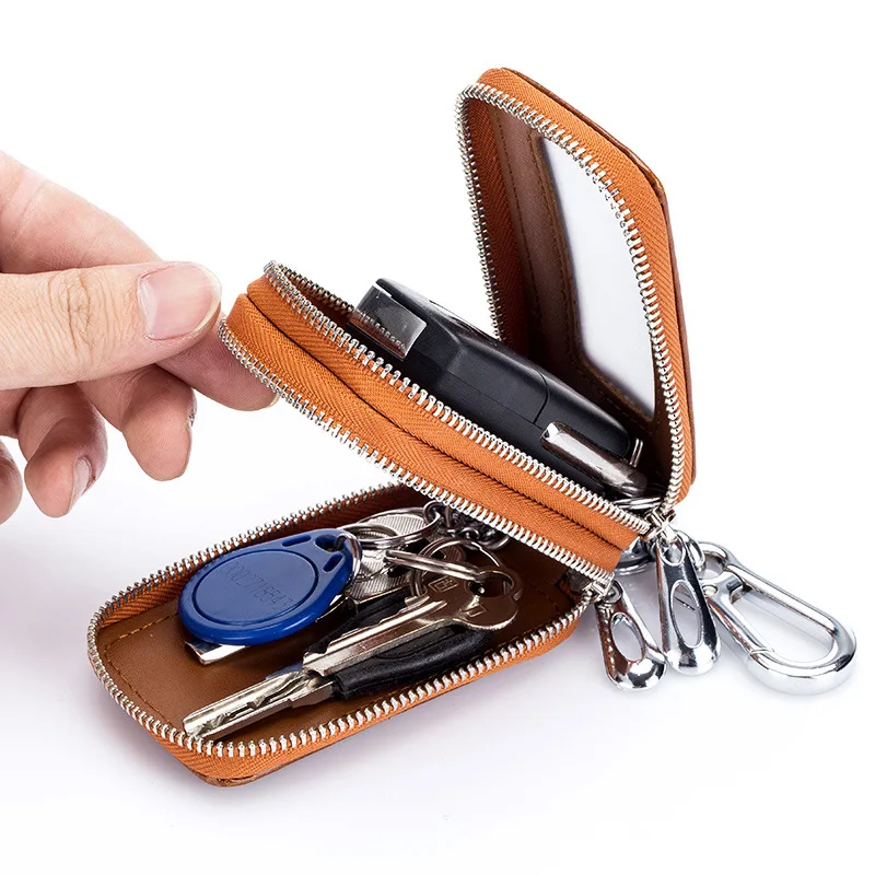 Key Holder Men Women Accessories Leather Zipper Double-layer Mini Car Key Cover Bag Waist Fashion Key Chain, 8 colors
Key Holder Men Women Accessories Leather Zipper Double-layer Mini Car Key Cover Bag Waist Fashion Key Chain, 8 colors