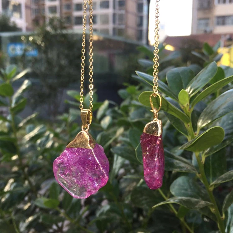 Factory Irregular Natural Stone Quartz Necklace Purple Healing Raw Stones Crystal Jewelry Pendant For Women
Factory Irregular Natural Stone Quartz Necklace Purple Healing Raw Stones Crystal Jewelry Pendant For Women