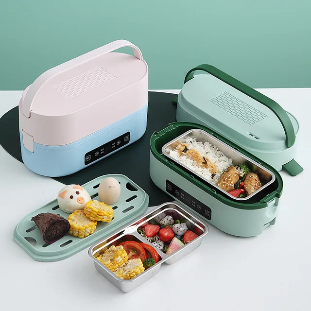 Stainless steel electric lunch box for cooking with plug-in heating student office worker double layer steamed rice with rice
Stainless steel electric lunch box for cooking with plug-in heating student office worker double layer steamed rice with rice