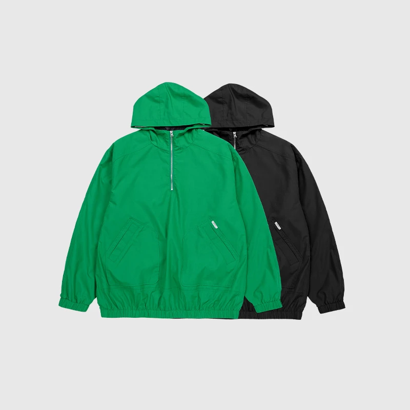 Wholesales Tense-like Half Zipper Hooded High Neck Outerwear Lightweight Outdoor Pullover Jacket
Wholesales Tense-like Half Zipper Hooded High Neck Outerwear Lightweight Outdoor Pullover Jacket
