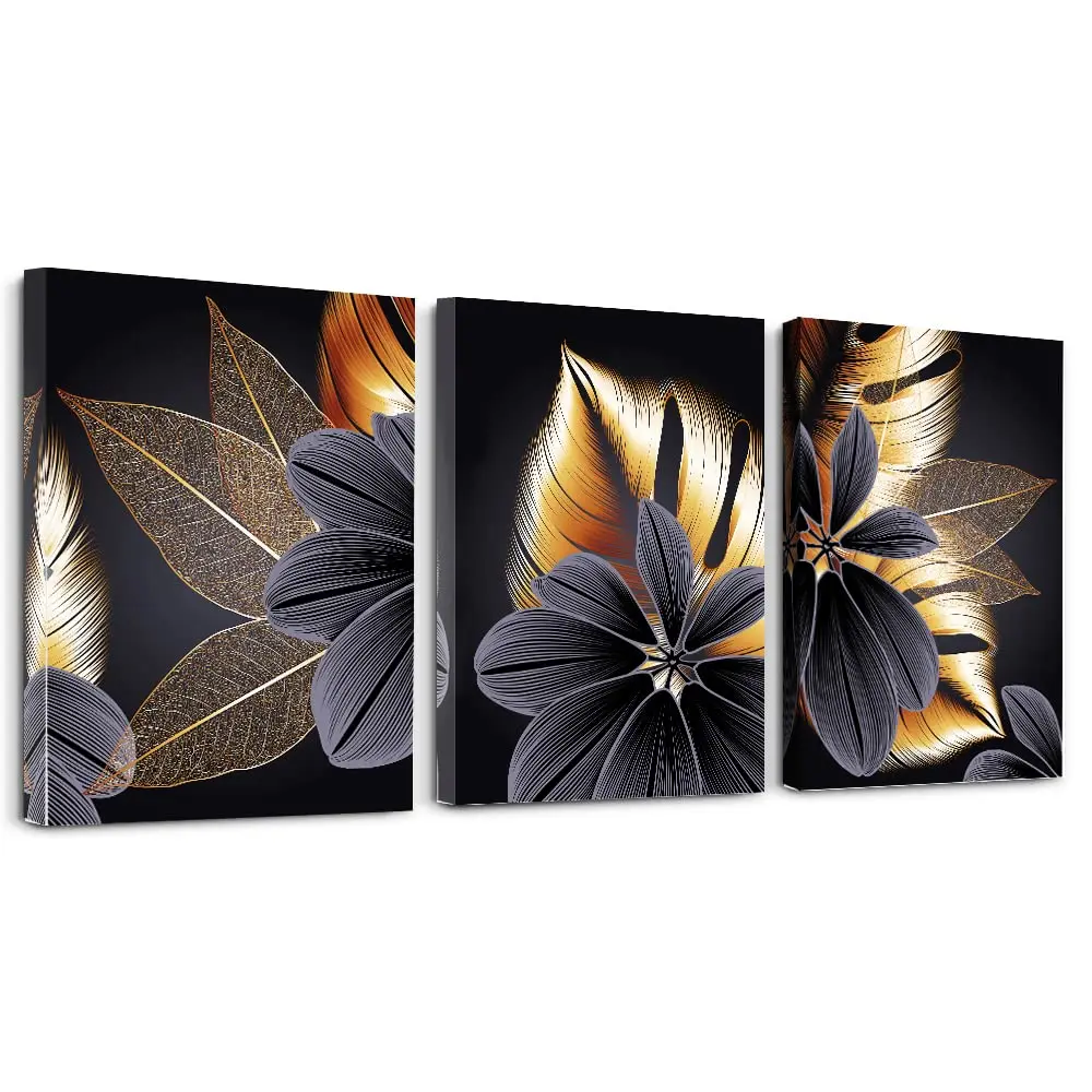3 Pieces Golden Leaf Posters Modern Picture Print Canvas Wall Art Abstract Flower Painting for Dinning Room Bedroom Home Decor
3 Pieces Golden Leaf Posters Modern Picture Print Canvas Wall Art Abstract Flower Painting for Dinning Room Bedroom Home Decor