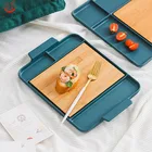 High Quality Green Salad dessert chopping board with bamboo porcelain square cutting board