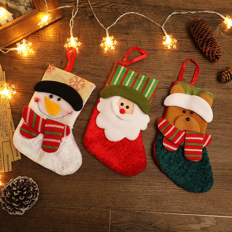 beautiful design stripe christmas stocking baby gift pouch gifts