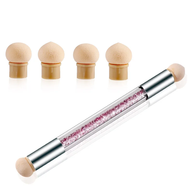 Dual Tipped Ombre Nail Gradient Shading Nail Art Sponge Brush With 4 Extra Heads, Picture
Dual Tipped Ombre Nail Gradient Shading Nail Art Sponge Brush With 4 Extra Heads, Picture