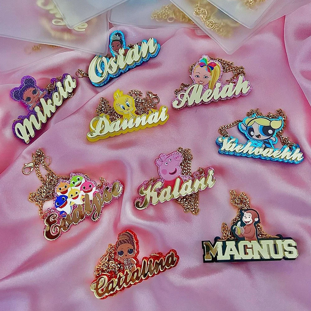 New Products Kids Acrylic Name Necklace Fashion Women Child Nameplate Pendant Necklace Jewelry Girl Unicorn Charm Necklace Gift
New Products Kids Acrylic Name Necklace Fashion Women Child Nameplate Pendant Necklace Jewelry Girl Unicorn Charm Necklace Gift