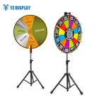 24 Inch Customize Entertainment Spin Game Forturn Prize Wheel With Adjustable Pieces Magnetic