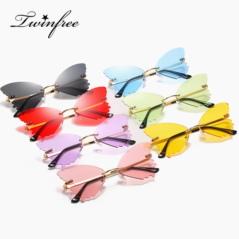 New 2021 Sunglasses for Women Girls Fashion Cool Vintage Rimless Designer Trendy INS Hot Butterfly SunGlasses, 7 colors
New 2021 Sunglasses for Women Girls Fashion Cool Vintage Rimless Designer Trendy INS Hot Butterfly SunGlasses, 7 colors