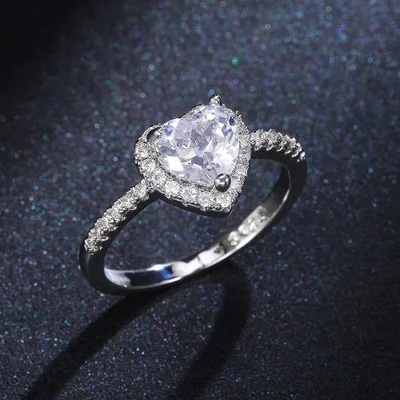 Women Jewelry Accessories Bling CZ Heart Finger Rings Bling Cubic Zirconia Diamond Heart Wedding Rings For Girls Party
Women Jewelry Accessories Bling CZ Heart Finger Rings Bling Cubic Zirconia Diamond Heart Wedding Rings For Girls Party