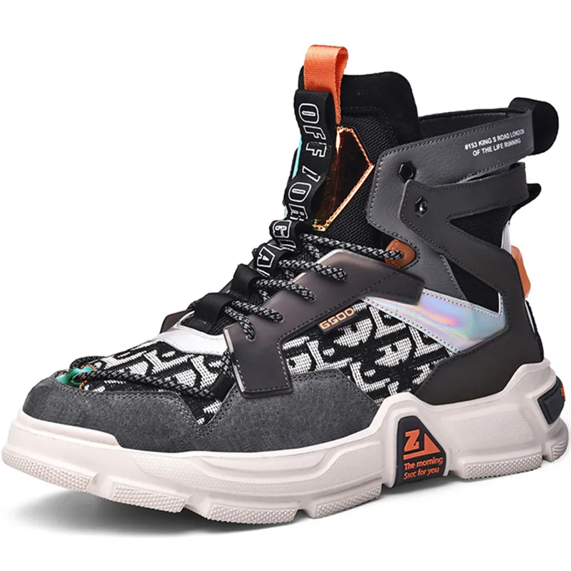 High-quality Reflective Chunky Sneakers Men High-top Running Shoes Fashion Platform Sports Shoes Walking Shoes
High-quality Reflective Chunky Sneakers Men High-top Running Shoes Fashion Platform Sports Shoes Walking Shoes