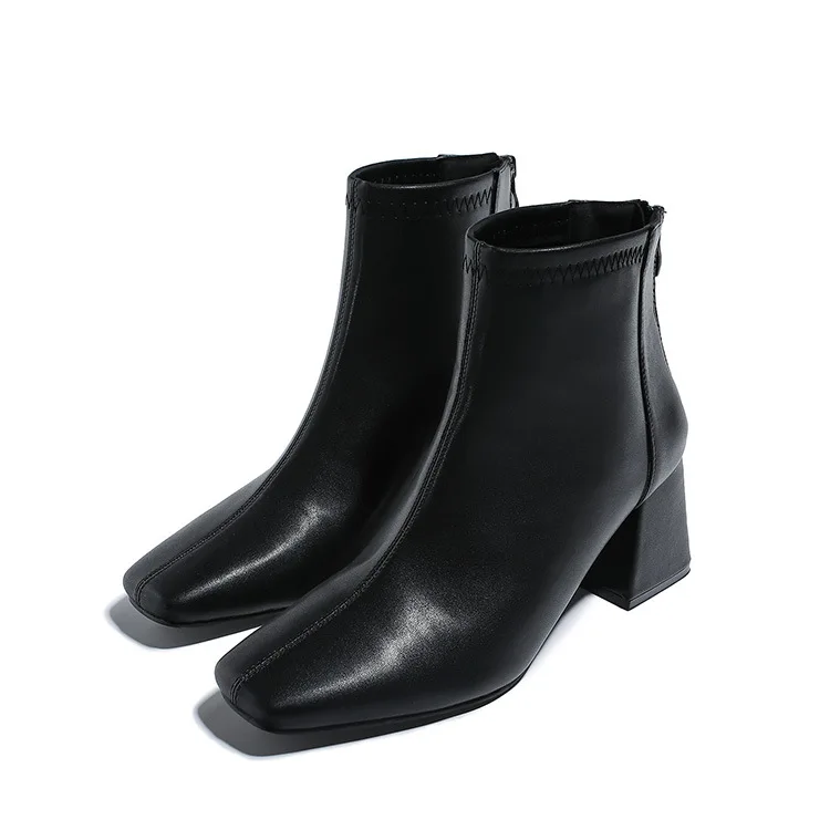 Factory Wholesale High Quality Fashion Ankle Boots Square Toe Chunky Heels Winter Boots for Women, Black, white,khaki
Factory Wholesale High Quality Fashion Ankle Boots Square Toe Chunky Heels Winter Boots for Women, Black, white,khaki