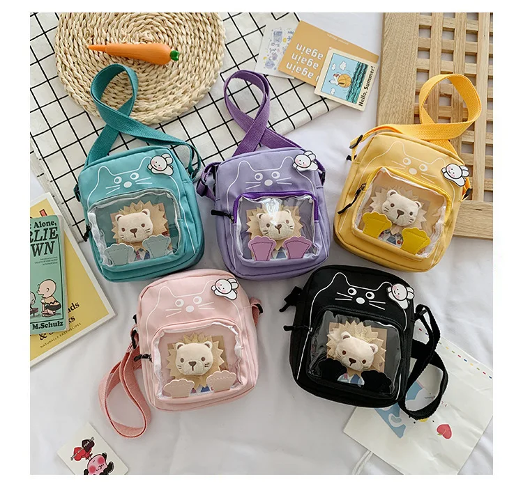 New Arrival Fashion Girls Sling Bag Transparent Cute Lion Small Bag Child Shoulder Bags, Black, purple, pink, green, yellow
New Arrival Fashion Girls Sling Bag Transparent Cute Lion Small Bag Child Shoulder Bags, Black, purple, pink, green, yellow