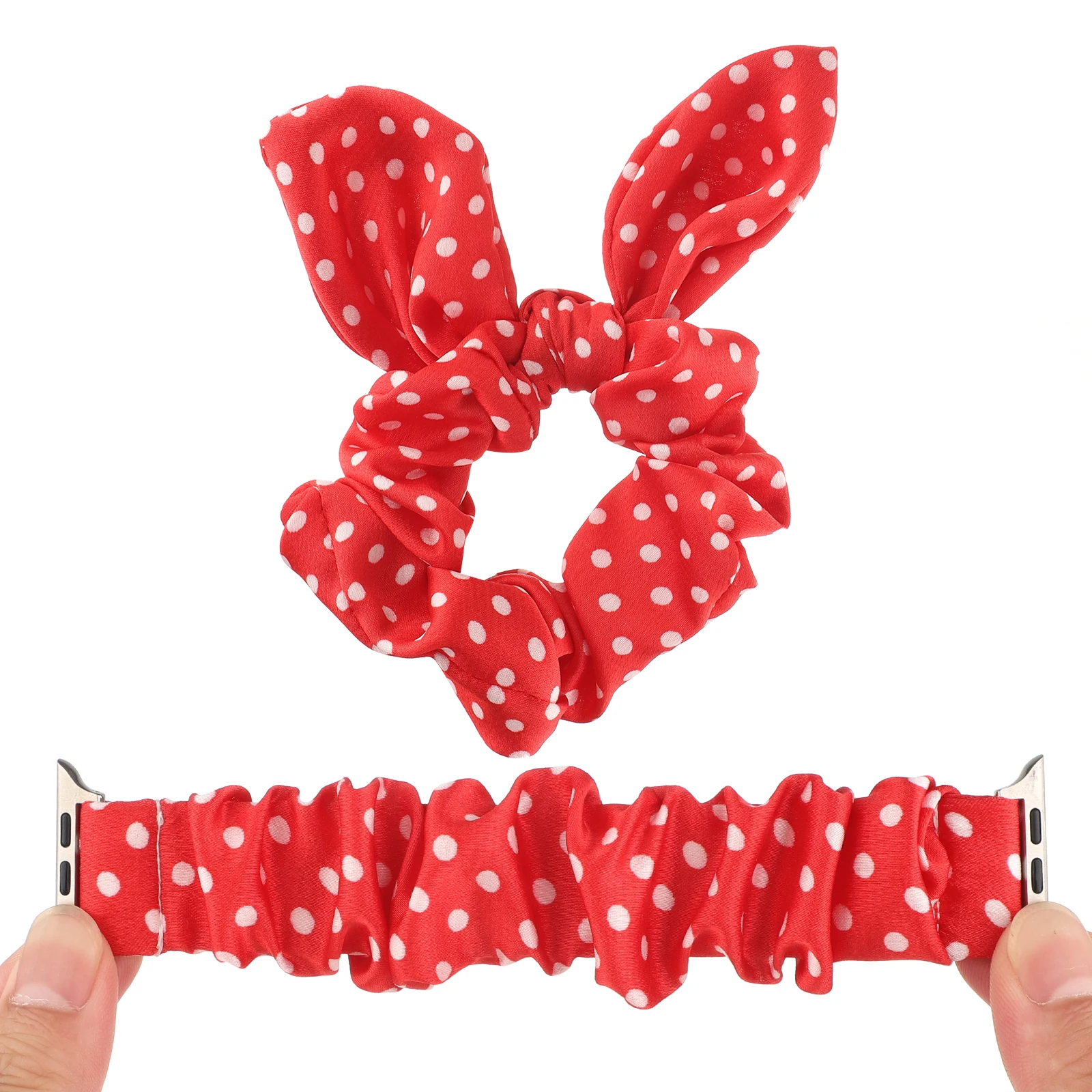 2021 New Elastic Polka Dot Watch Bands with Hair Rope Polyester for iwatch 44mm 38mm Fashion Watch Band Women Wristband Set
2021 New Elastic Polka Dot Watch Bands with Hair Rope Polyester for iwatch 44mm 38mm Fashion Watch Band Women Wristband Set