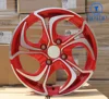 14 15 16 inch alloy wheel with pcd 100-114.3 red machine face tuning wheels