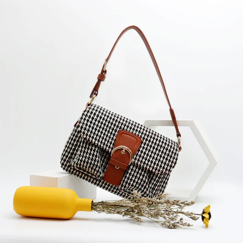 Factory new retro thousand bird lattice shoulder bag designer ladies sling bags luxury crossbody bags for women custom LOGO
Factory new retro thousand bird lattice shoulder bag designer ladies sling bags luxury crossbody bags for women custom LOGO