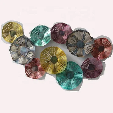 Chinese Retro Creative Three-Dimensional Wrought Iron Sun Flower Wall Decoration