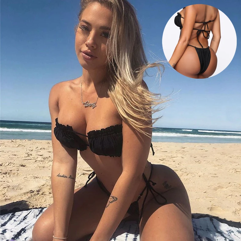 Women's Push Up Two Piece Bikini Swimsuits Strapless Twist Front Bathing Suits Swimwear, White, pink, orange, black, green, orange pink
Women's Push Up Two Piece Bikini Swimsuits Strapless Twist Front Bathing Suits Swimwear, White, pink, orange, black, green, orange pink