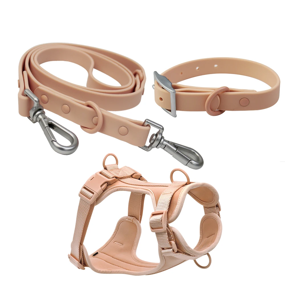 Hot Selling Factory Wholesale Custom Logo PVC Soft Hunting Waterproof Small Pet Dog Collar And Leash Harness Set, Customized color
Hot Selling Factory Wholesale Custom Logo PVC Soft Hunting Waterproof Small Pet Dog Collar And Leash Harness Set, Customized color