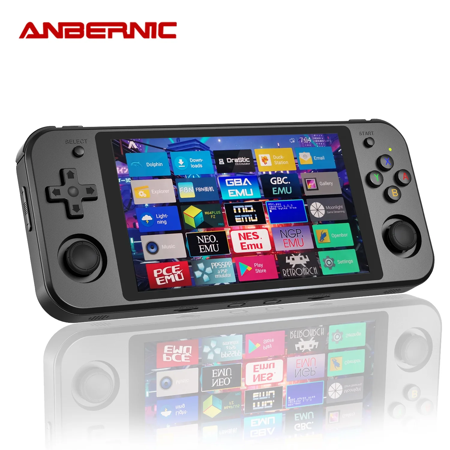 ANBERNIC Handheld Game Console RK3399 Linux Android Dual System 5.36 inch OCA Screen RG552 Retro Player Best PC Gaming, Black / grey
ANBERNIC Handheld Game Console RK3399 Linux Android Dual System 5.36 inch OCA Screen RG552 Retro Player Best PC Gaming, Black / grey