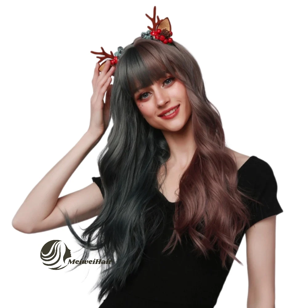 Meiwei Brown and Grey Mixed Curly Synthetic Hair Woman Full Wigs with Bangs Cosplay Halloween Wig
Meiwei Brown and Grey Mixed Curly Synthetic Hair Woman Full Wigs with Bangs Cosplay Halloween Wig