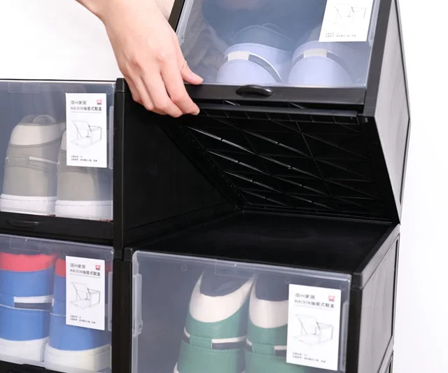 Haixin 3 large size Easy Assembly custom printed boxes for storing shoes clear plastic storage organizer, White and blue, grey
Haixin 3 large size Easy Assembly custom printed boxes for storing shoes clear plastic storage organizer, White and blue, grey
