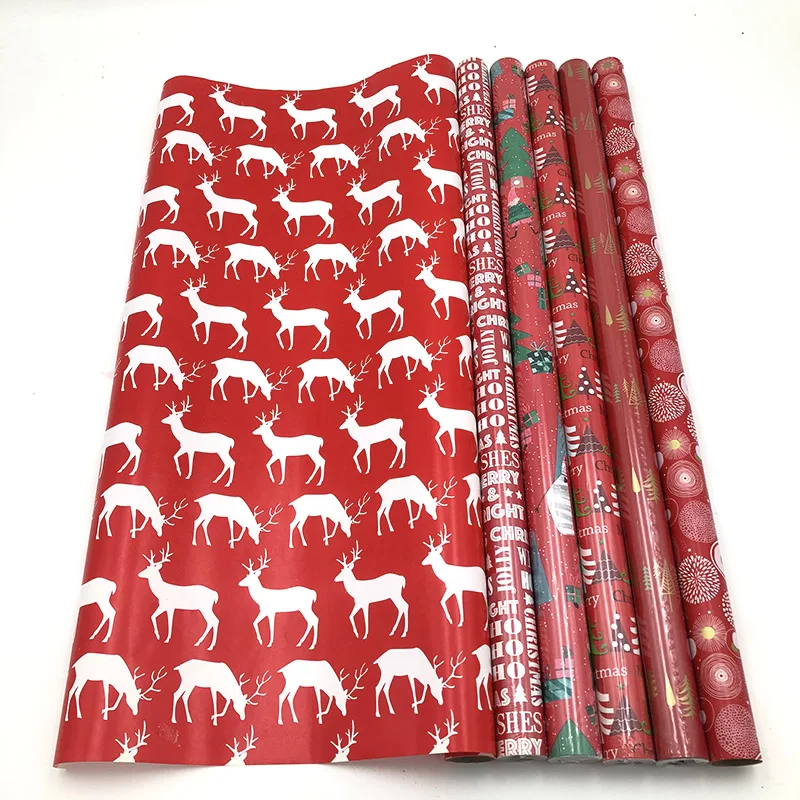 Christmas Pattern Printed Gift Wrapping Paper  Roll
