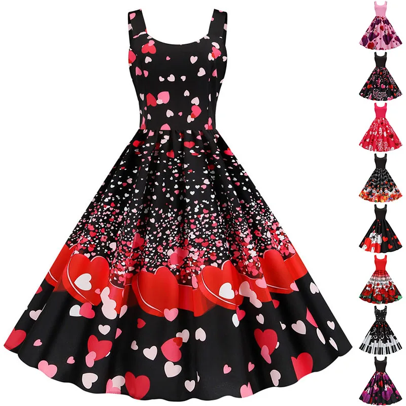 Sexy Music Note Print Summer Black Slim A-line Robe Women 50s 60s Vintage Clothing Lady Dresses
Sexy Music Note Print Summer Black Slim A-line Robe Women 50s 60s Vintage Clothing Lady Dresses