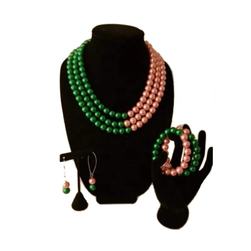 Sorority bead Accessory Set Alpha Multilayer Pearl Necklace Bracelet Earring Jewelry Set
Sorority bead Accessory Set Alpha Multilayer Pearl Necklace Bracelet Earring Jewelry Set
