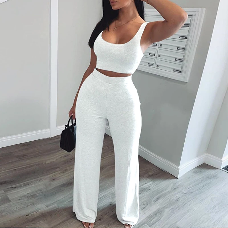 Wholesale 2020 Summer Hot Women Sale Wear Fashion High Waist Wide Leg Pants Vest Casual Sports Suit 2 piece outfit two piece set
Wholesale 2020 Summer Hot Women Sale Wear Fashion High Waist Wide Leg Pants Vest Casual Sports Suit 2 piece outfit two piece set