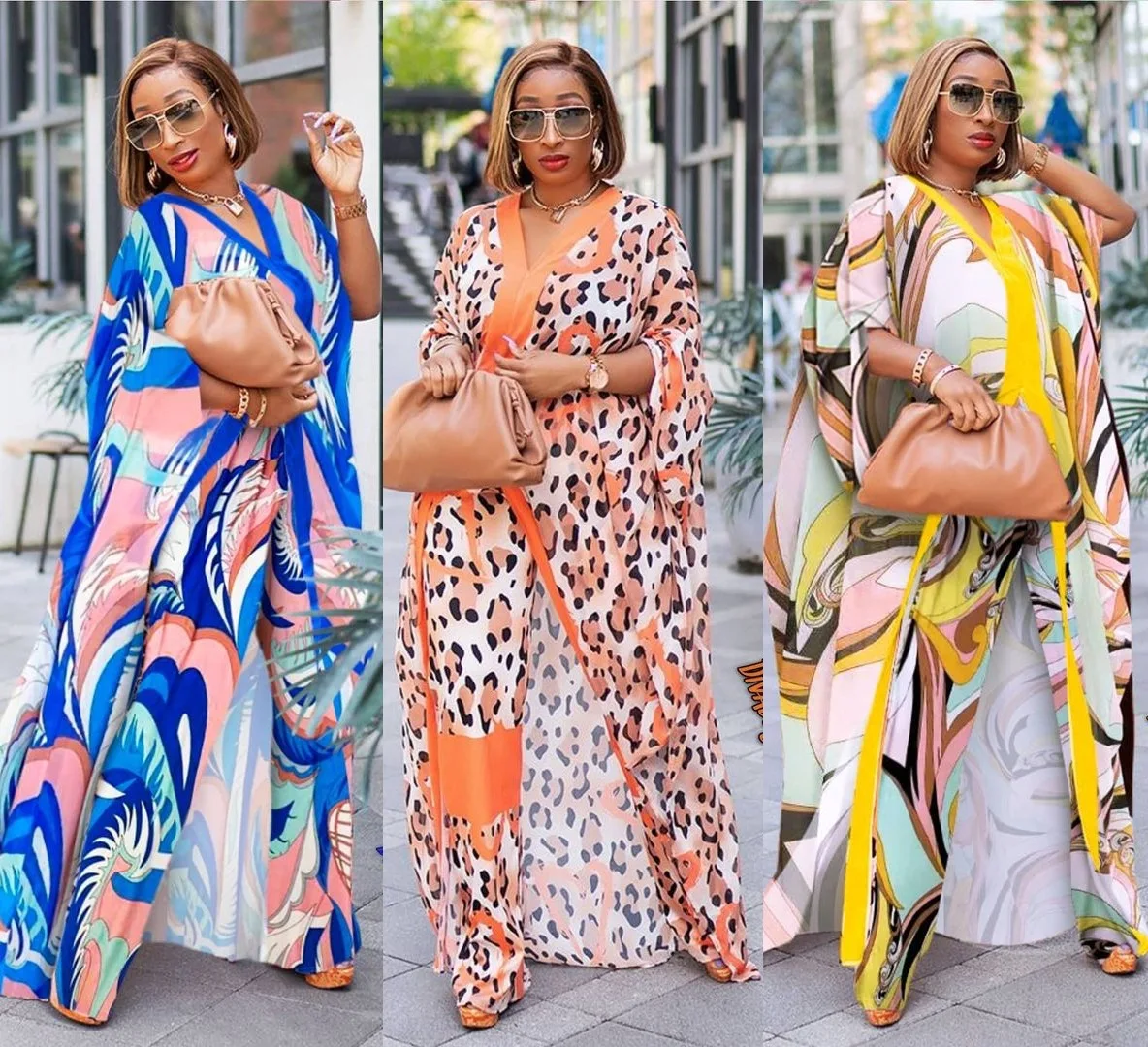 2021 Europe and America Printed loose trousers African chiffon robe two-piece suit gowns for women, 2 colors
2021 Europe and America Printed loose trousers African chiffon robe two-piece suit gowns for women, 2 colors