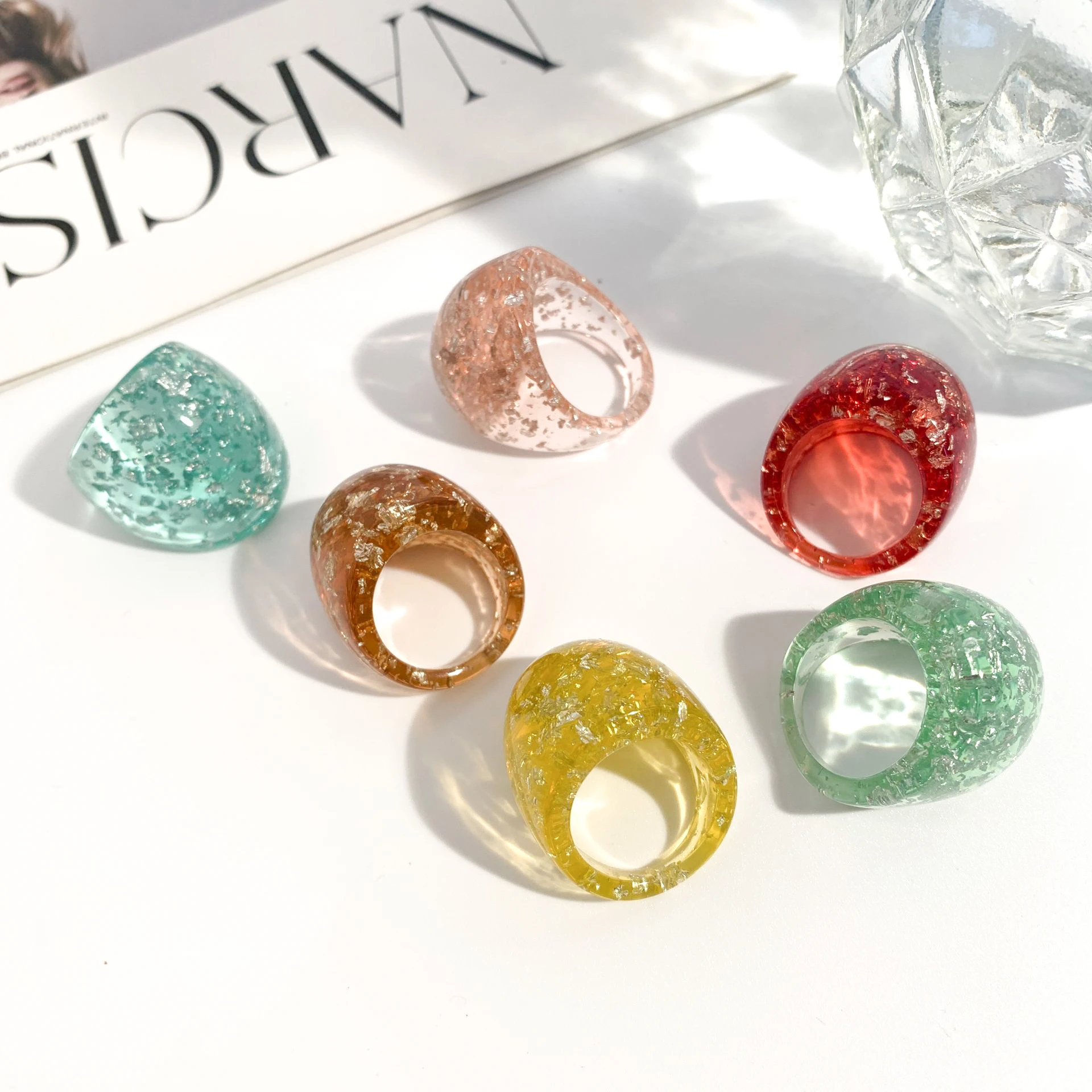 Dvacaman Wholesale Fashion 2021 Trend Jewelry 6 Colors Acrylic Rings Transparent Resin Ring Accessories For Women
Dvacaman Wholesale Fashion 2021 Trend Jewelry 6 Colors Acrylic Rings Transparent Resin Ring Accessories For Women