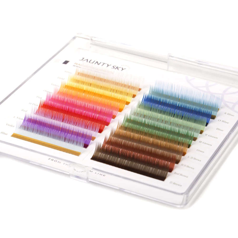 Rainbow Color Eyelash Extension color Colorful Eyelashes individual eyelash extension wholesale mink lashes, Yellow, pink, orange, red,violet,blue,green, gold
Rainbow Color Eyelash Extension color Colorful Eyelashes individual eyelash extension wholesale mink lashes, Yellow, pink, orange, red,violet,blue,green, gold