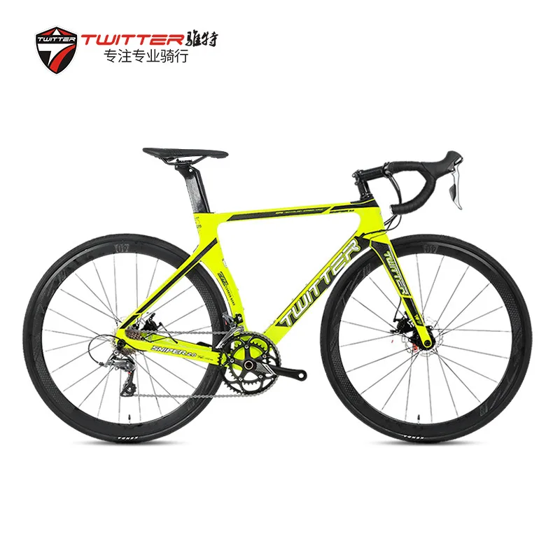 Zhute SNIPER2.0 carbon fiber road bike 700C road bike yellow disc brake road race bike
Zhute SNIPER2.0 carbon fiber road bike 700C road bike yellow disc brake road race bike