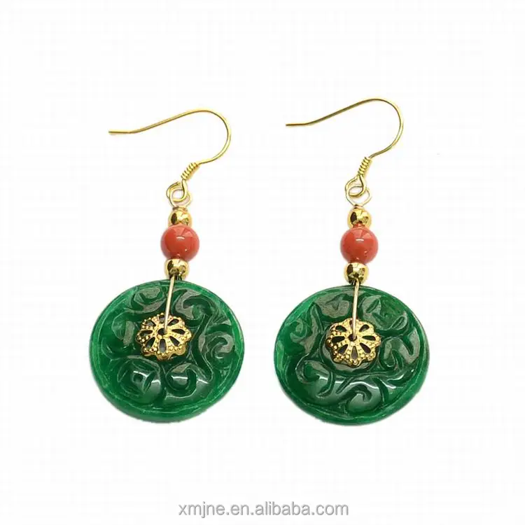 Ethnic Style Earrings Jadeite Dry Sapphire And Lucky Ring Earrings 14K Gold-Covered Earrings
Ethnic Style Earrings Jadeite Dry Sapphire And Lucky Ring Earrings 14K Gold-Covered Earrings