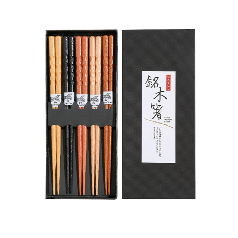 Japanese matte finished ebony red sandal bamboo wooden chopsticks set of 5 pairs with gift box case for food
Japanese matte finished ebony red sandal bamboo wooden chopsticks set of 5 pairs with gift box case for food