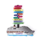 3D cruises signpost MDF magnet fridge for custom Greece gift souvenir