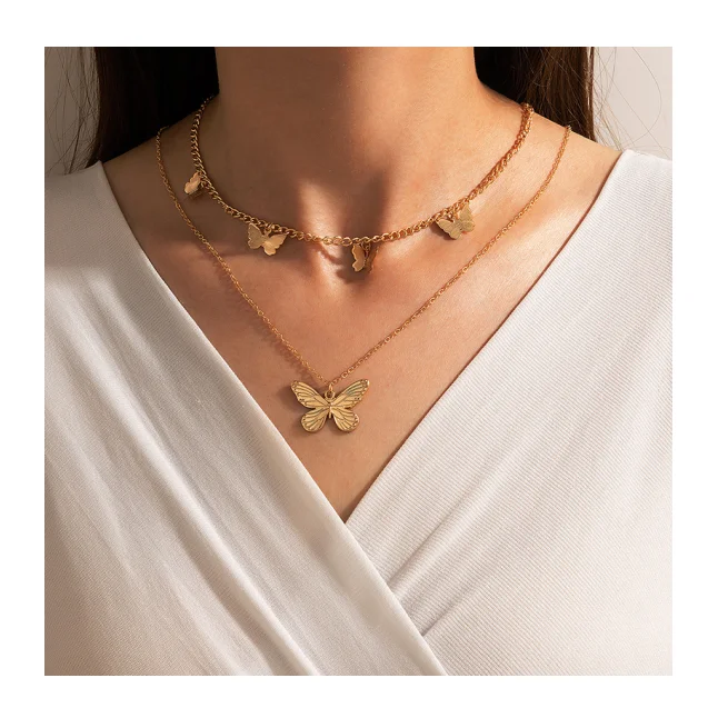 Wholesale hot sale Popular jewelry retro ethnic style butterfly silver fashion simple long necklace, Silver/gold
Wholesale hot sale Popular jewelry retro ethnic style butterfly silver fashion simple long necklace, Silver/gold