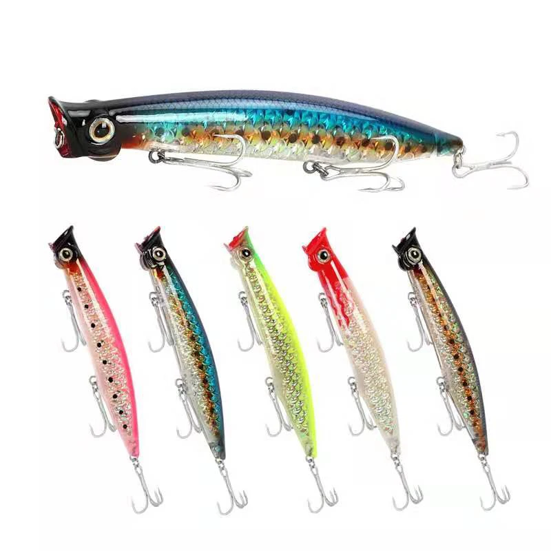 High quality peche isca artificial fishing lure 13g 11cm sea Fioating popper lure fishing lure fishing bait products pesca, 5 colors
High quality peche isca artificial fishing lure 13g 11cm sea Fioating popper lure fishing lure fishing bait products pesca, 5 colors