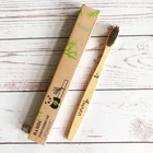 Wholesale customized package factory sale charcoal bamboo toothbrush