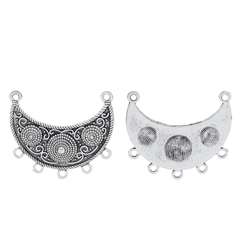 Antique Silver Boho Crescent Moon Multi Strand Connectors Charms Pendants for Jewelry Making Findings
Antique Silver Boho Crescent Moon Multi Strand Connectors Charms Pendants for Jewelry Making Findings