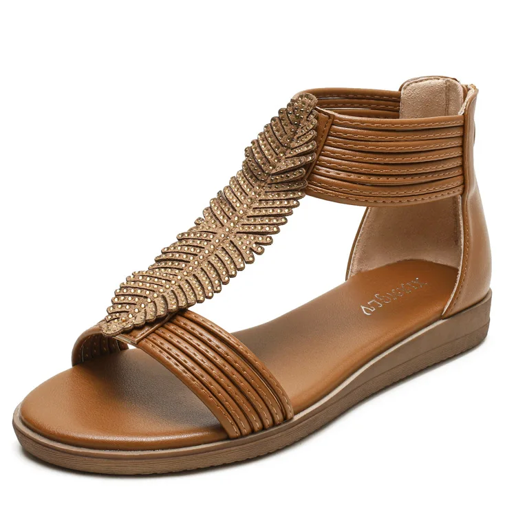 S695 Bohemian Roman sandals women 2021 summer flat comfortable soft sole mid heel large size 40-42 women's shoes
S695 Bohemian Roman sandals women 2021 summer flat comfortable soft sole mid heel large size 40-42 women's shoes