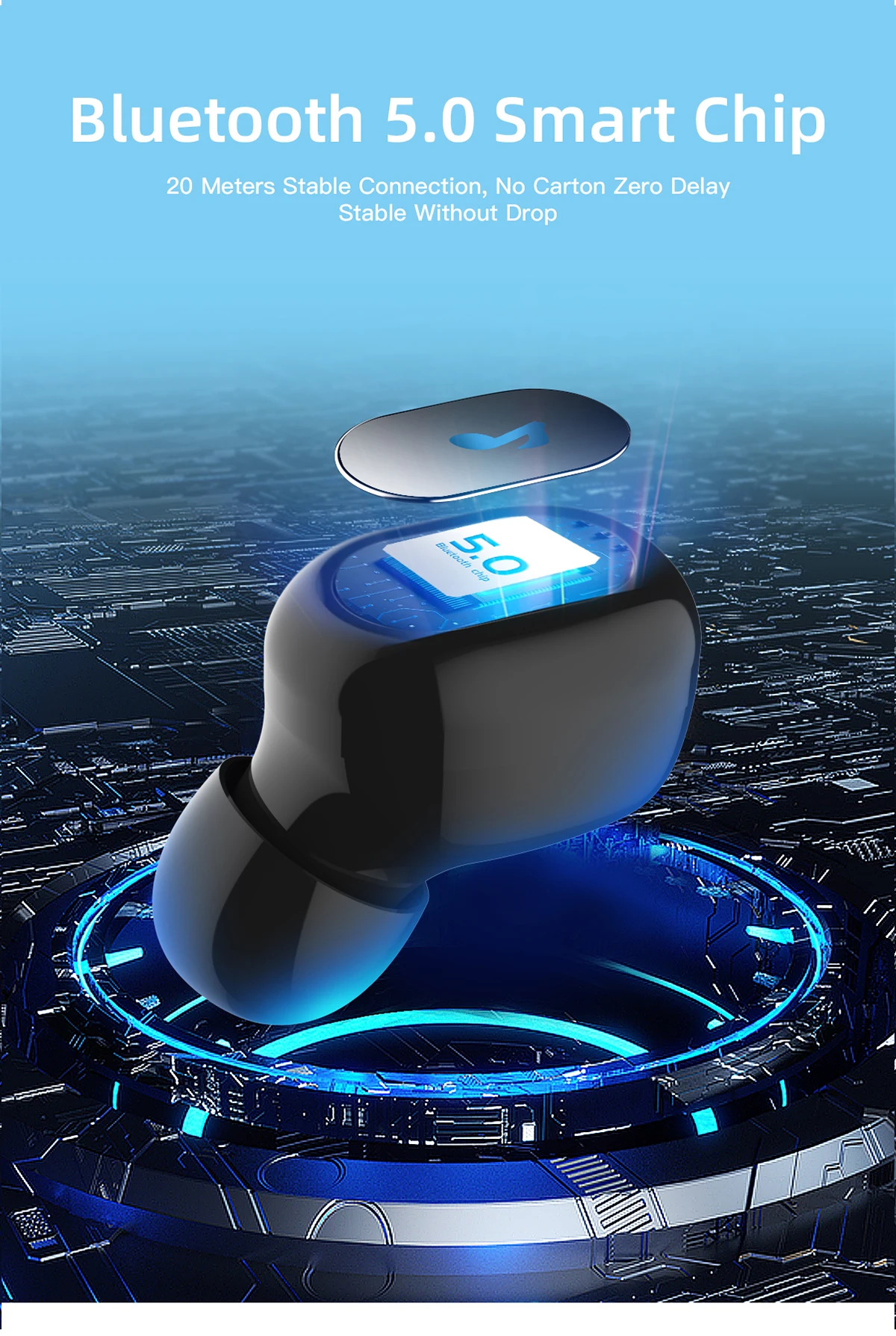 2019 Best Price Dual Driver Noise Cancelling Boat Handsfree Bluetooth Earphone for Sony Android - ANKUX.COM
