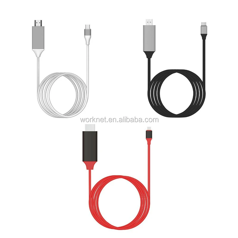 2m type C to HDMI Cable Adaptor for MacBook Samsung Galaxy S9/S8/Note 9 Huawei P20 Pro USB-C HDMI Adapter - ANKUX.COM