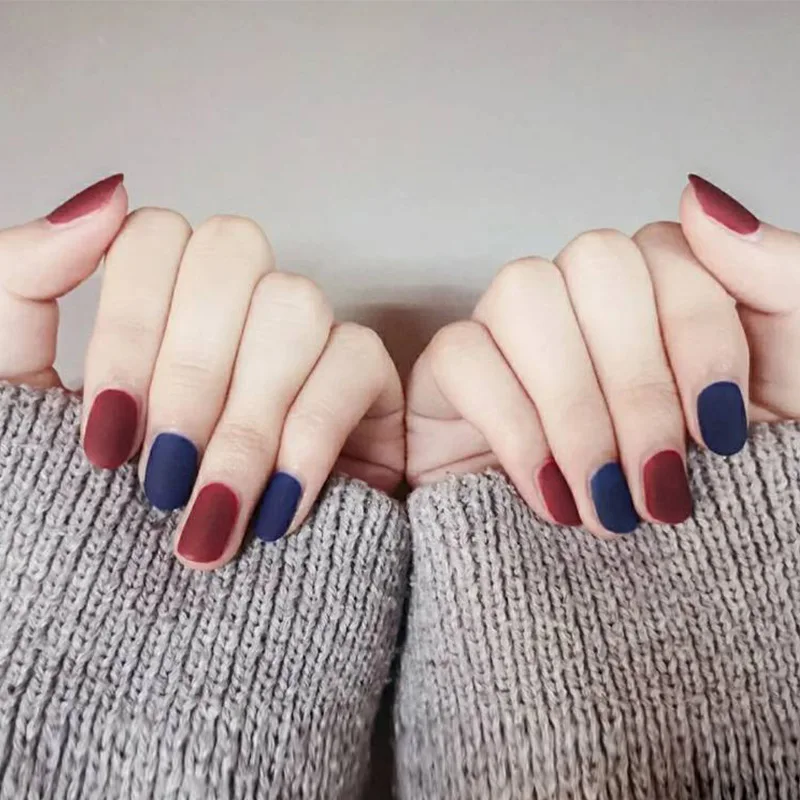 24pcs/box Wine Red Small Cut Short Simple Decorative Press On Nails Press On Nails With Designs For Girls Acrylic Nail Products
24pcs/box Wine Red Small Cut Short Simple Decorative Press On Nails Press On Nails With Designs For Girls Acrylic Nail Products