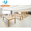 Apple Retail Phone Display Wood Veneer Table Apple Store Wood Display Table With 4 Legs