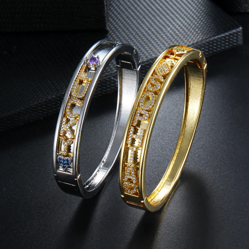 Customized Name Bracelet DIY Slider Letter Bangles Titanium Steel Zircon Custom Bracelet Personalized Jewelry, Silver /gold
Customized Name Bracelet DIY Slider Letter Bangles Titanium Steel Zircon Custom Bracelet Personalized Jewelry, Silver /gold
