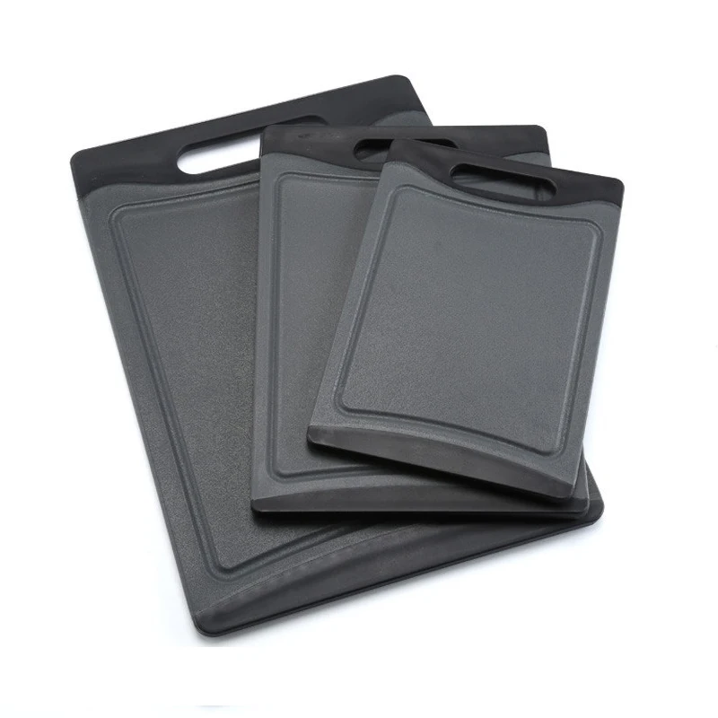 Wholesale Kitchen Reversible Plastic 3-piece Vegetable Meat Black Cutting Board Set With Hand Grip, Black, customized color
Wholesale Kitchen Reversible Plastic 3-piece Vegetable Meat Black Cutting Board Set With Hand Grip, Black, customized color