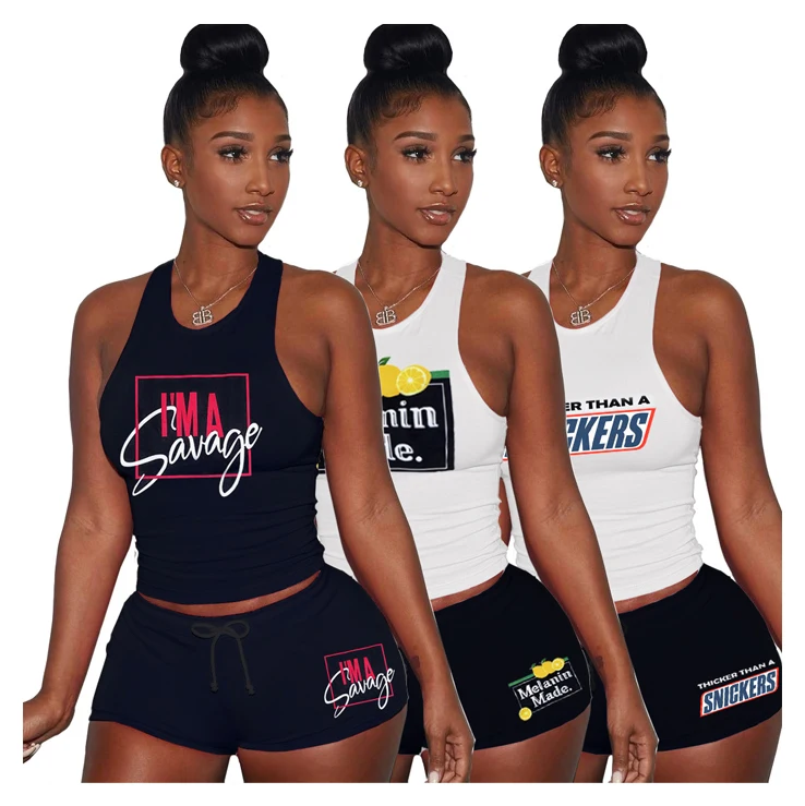 GX1650 Woman Tops Fashionable Breathable Tracksuit woman spaghetti string shirt with short pants two piece set biker short set, Picture
GX1650 Woman Tops Fashionable Breathable Tracksuit woman spaghetti string shirt with short pants two piece set biker short set, Picture