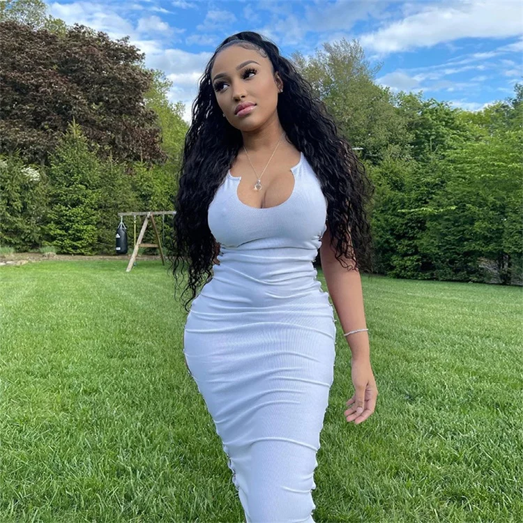 Fashion Bodycon V-Neck Stitched Sleeveless Jersey Dresses Women Maxi Dress Summer, Picture 
Fashion Bodycon V-Neck Stitched Sleeveless Jersey Dresses Women Maxi Dress Summer, Picture