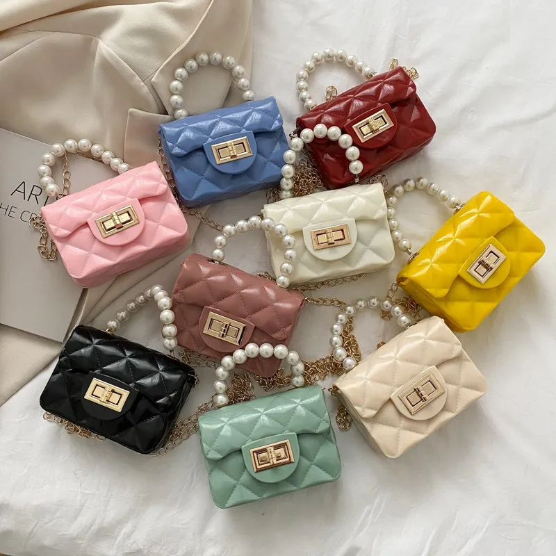 Mini Jelly Lipstick Bag Diamond Chain Pearl Bag Children's Single Shoulder Messenger Bag for women, Customized color
Mini Jelly Lipstick Bag Diamond Chain Pearl Bag Children's Single Shoulder Messenger Bag for women, Customized color