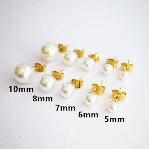 Luxury Wholesale Simple Fashion Jewelry Women Gold Plated Stainless Steel Pearl Stud Earrings
Luxury Wholesale Simple Fashion Jewelry Women Gold Plated Stainless Steel Pearl Stud Earrings